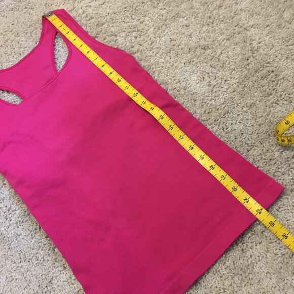 Hot Pink Barbiecore Stretchy Racerback Back Tank Top With Inbuilt Bra - Picture 11 of 11